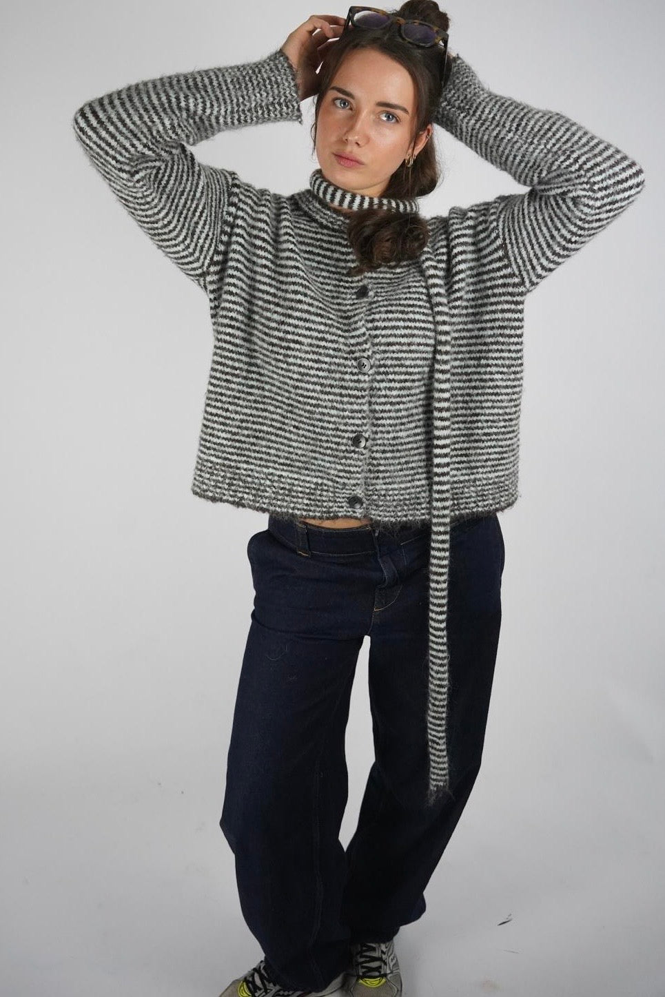 Knit and scarf combo