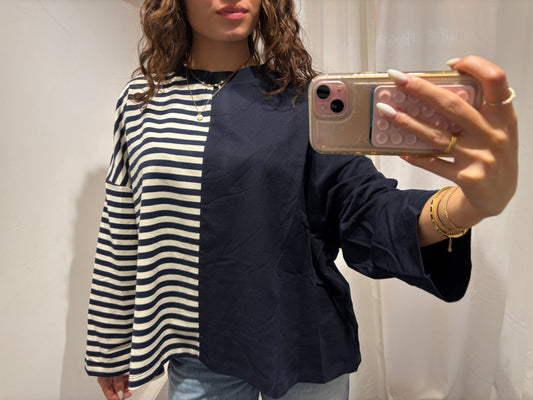 Daisy half stripped shirt