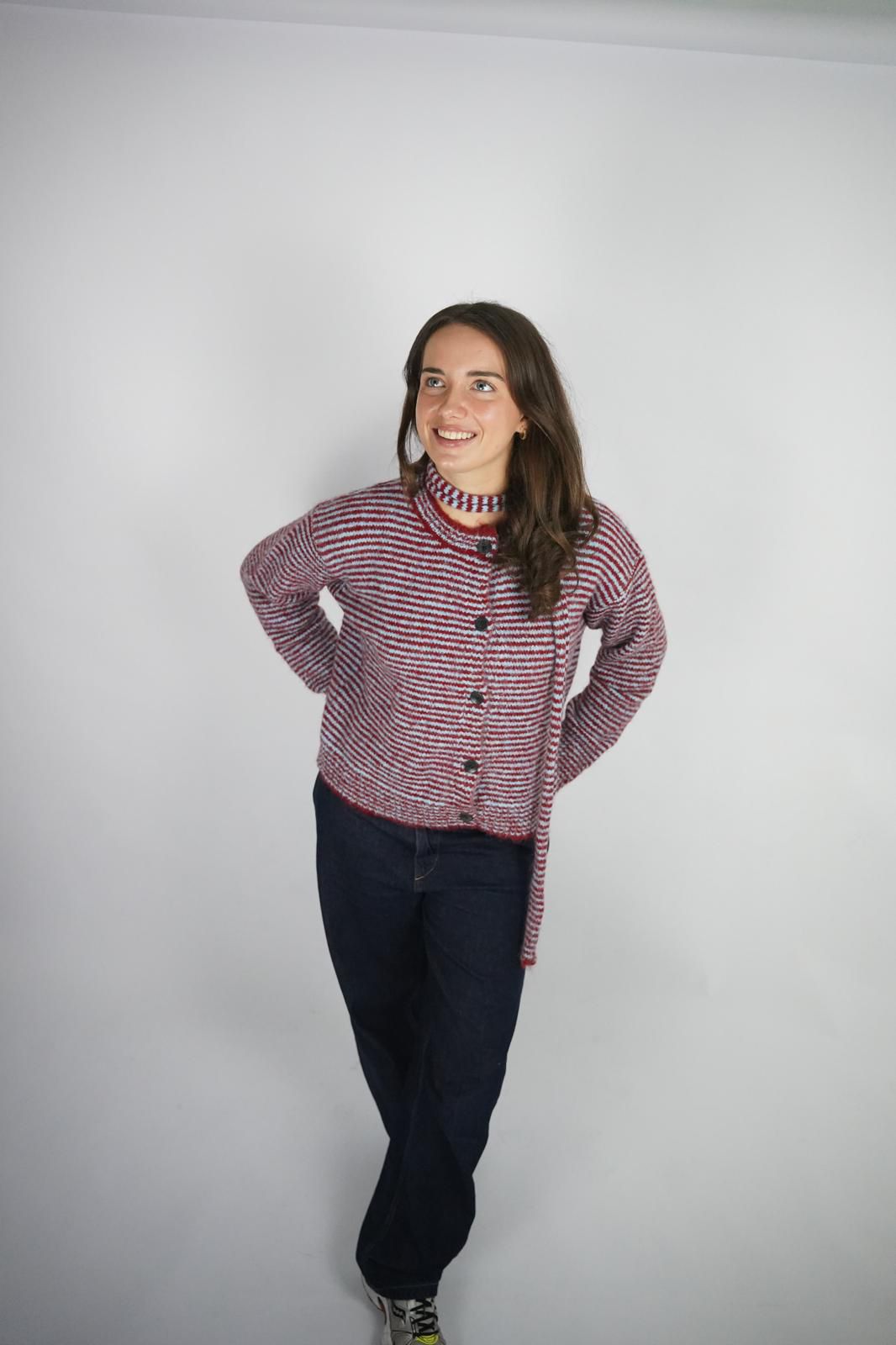 Knit and scarf combo