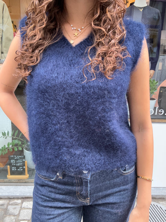 Mohair Debardeur met V hals