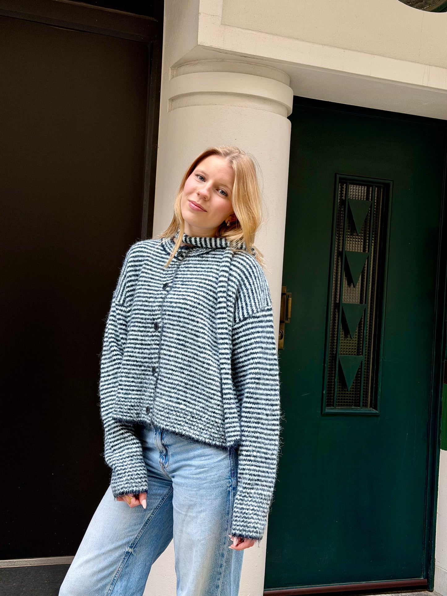 Knit and scarf combo