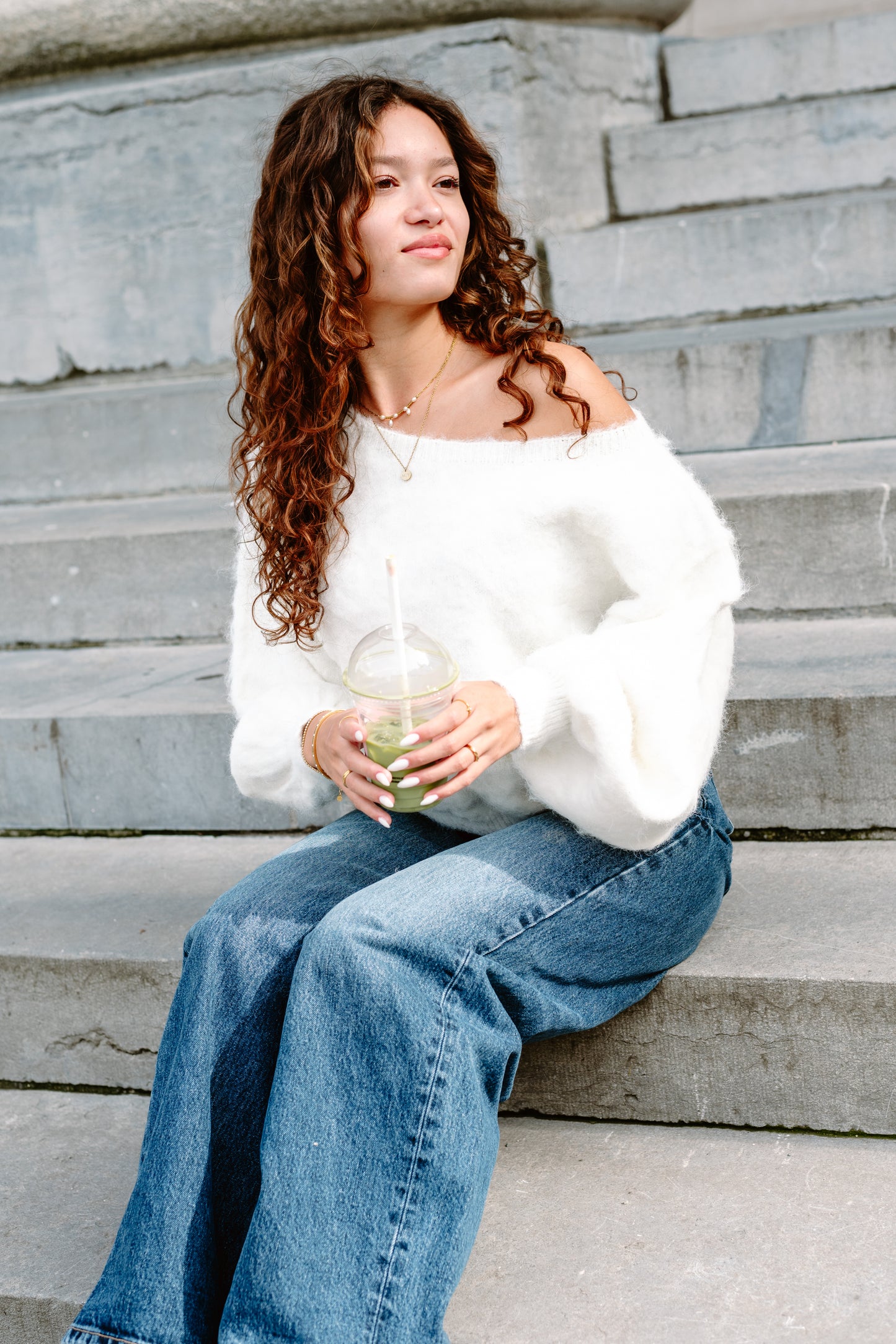 Off shoulder Stockholm pull