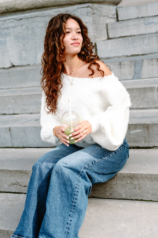 Off shoulder Stockholm pull